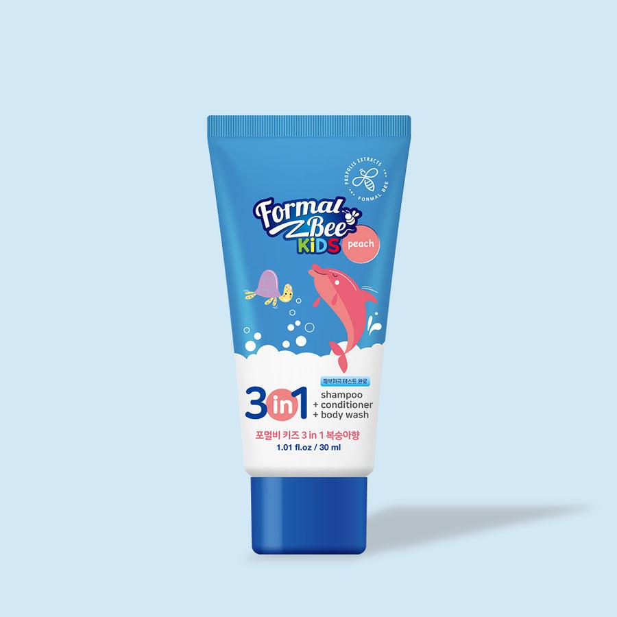 FormalBeeKids shampoo conditioner body wash 3 in 1 Peach 30ml