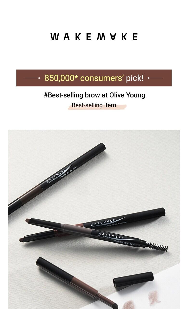 WAKEMAKE Powder Jet Dual Brow 0.75g - #09 Gray Brown