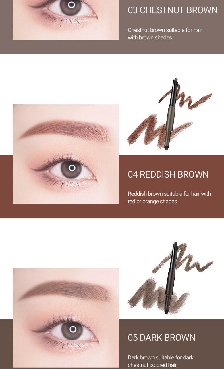 WAKEMAKE Powder Jet Dual Brow 0.75g - #03 Chestnut Brown
