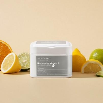 Mary & May Niacinamide Vitamin C Brightening Mask 30EA/400g