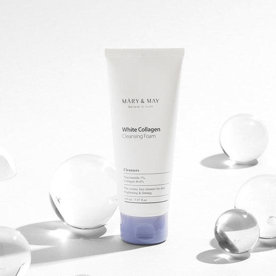 Mary & May White Collagen Cleansing Foam Duo Twin Pack (150ml x2)
