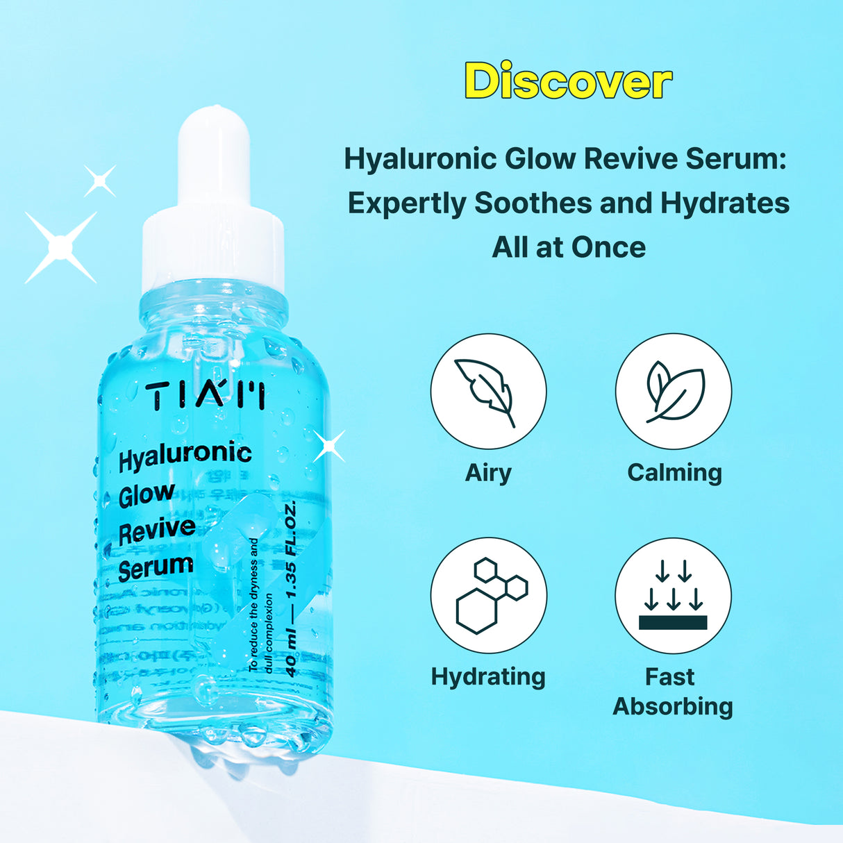 Tiam Hyaluronic Glow Revive Serum - 40ml
