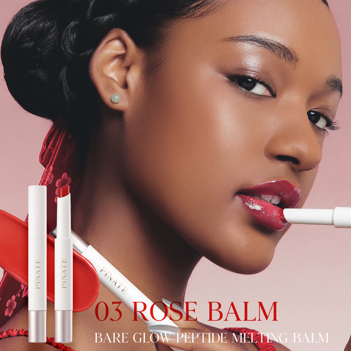 Pinate Bare Glow Peptide Melting Balm - 03 Rose balm 1.8g