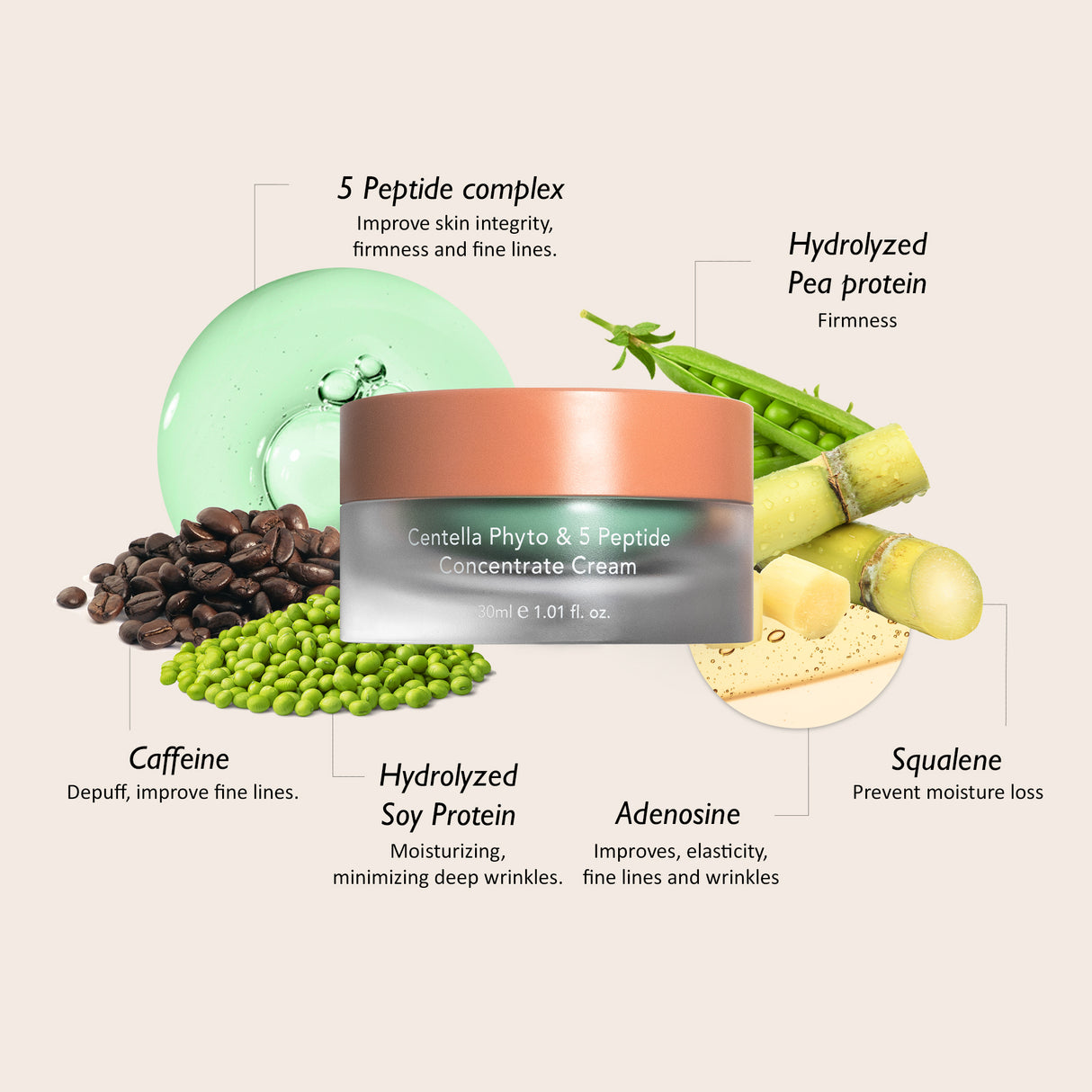 Haru Haru Wonder Centella Phyto & 5 Peptide Concentrate Cream 30ml + Refill 30ml