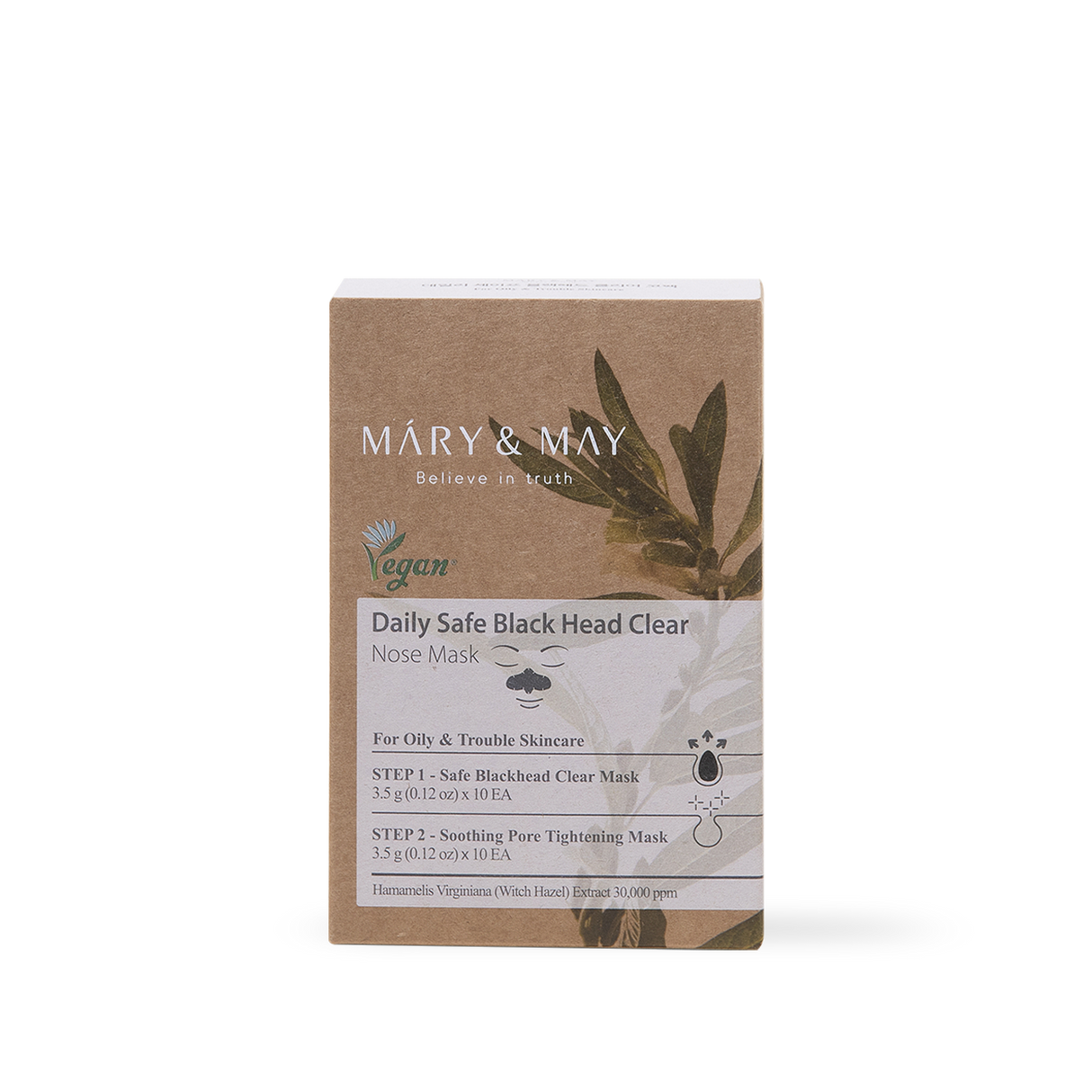 Mary&May Daily Safe Black Head Clear Nose Mask X10pcs