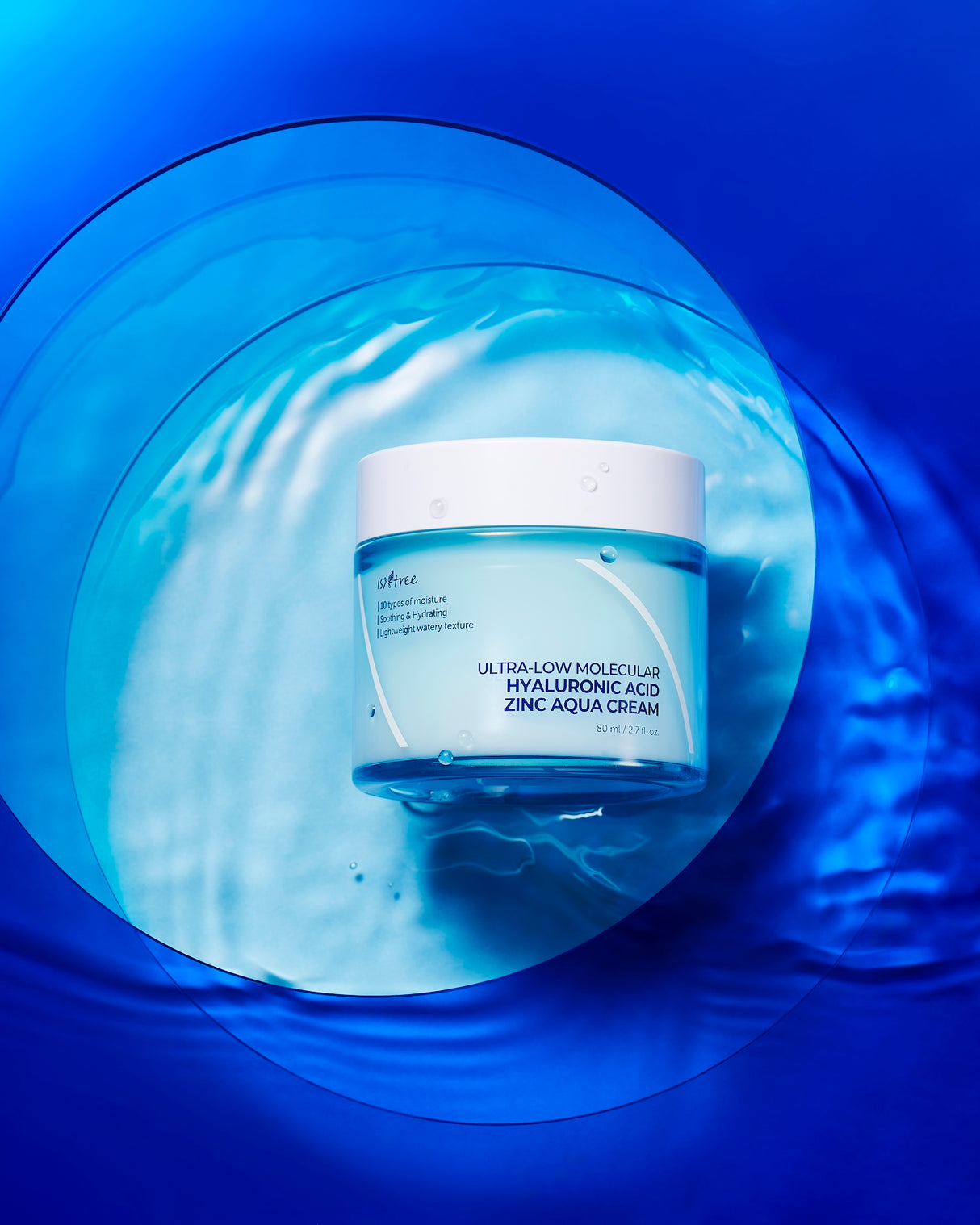 Isntree Ultra-Low Molecular Hyaluronic Acid Zinc Aqua Cream 80ml