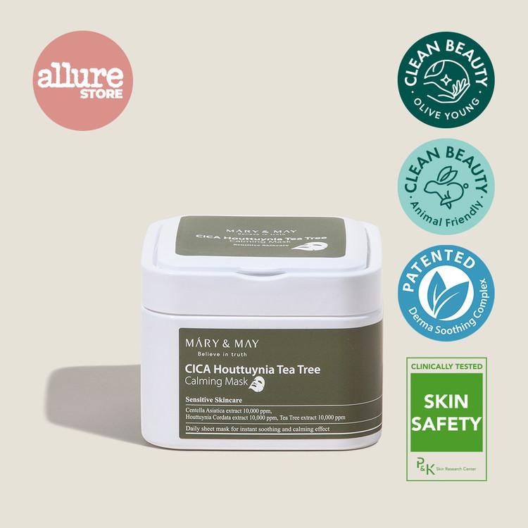 MARY & MAY Cica Houttuynia cordata Tea Tree Calming Mask Pack - 30 sheets