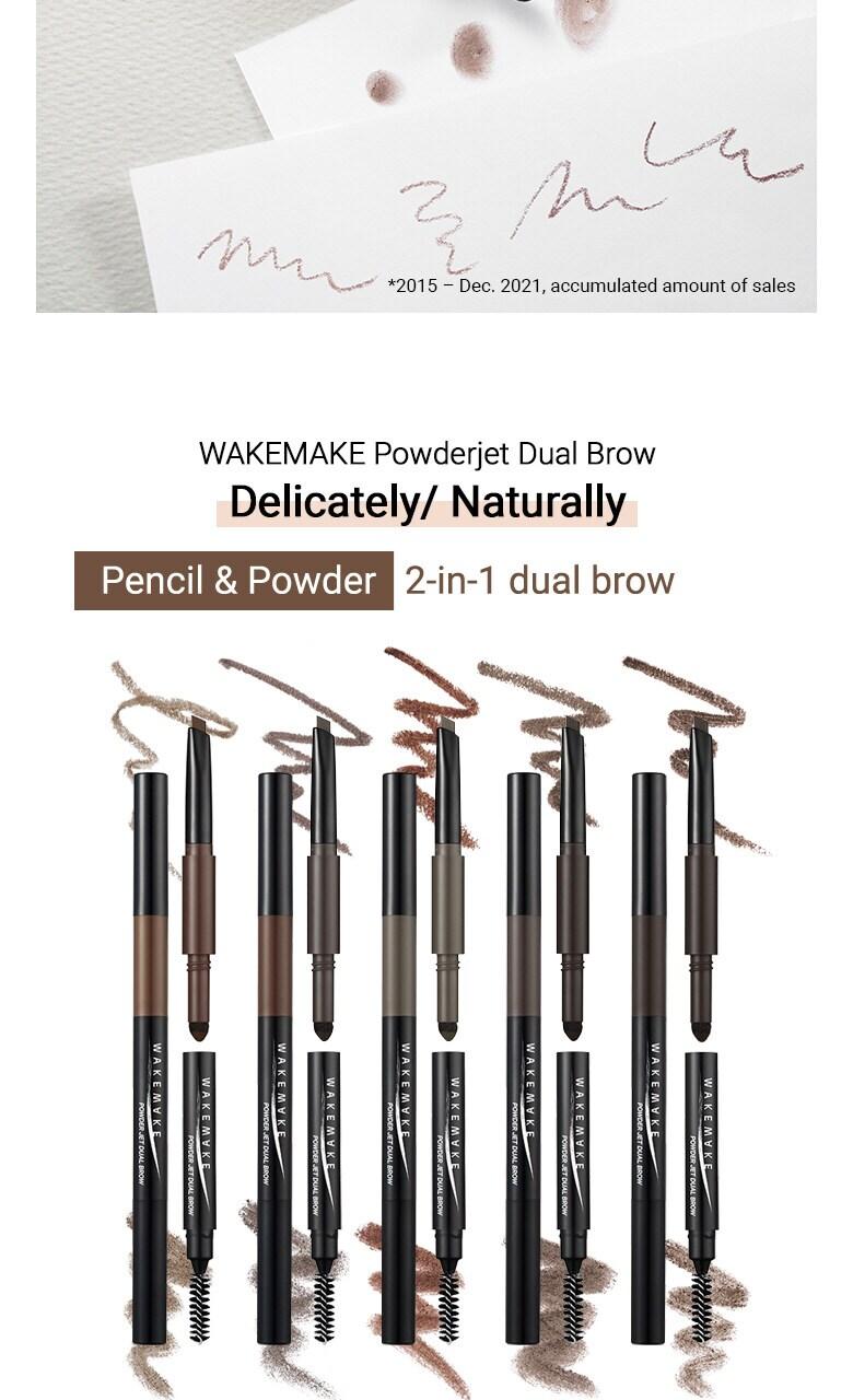 WAKEMAKE Powder Jet Dual Brow 0.75g - #07 Neutral Brown