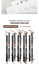 WAKEMAKE Powder Jet Dual Brow 0.75g - #07 Neutral Brown