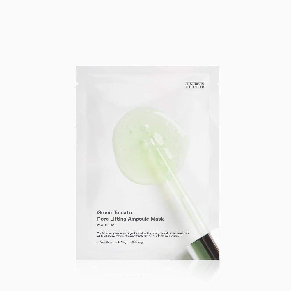 SUNGBOON EDITOR Green Tomato Pore Lifting Ampoule Mask 1ea 23g