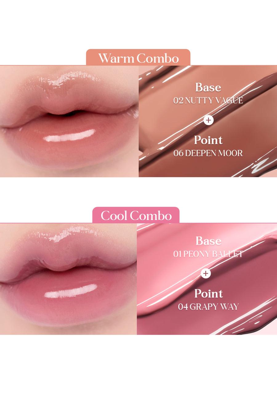 Romand Glasting Color Gloss 4g - 01 Peony Ballet