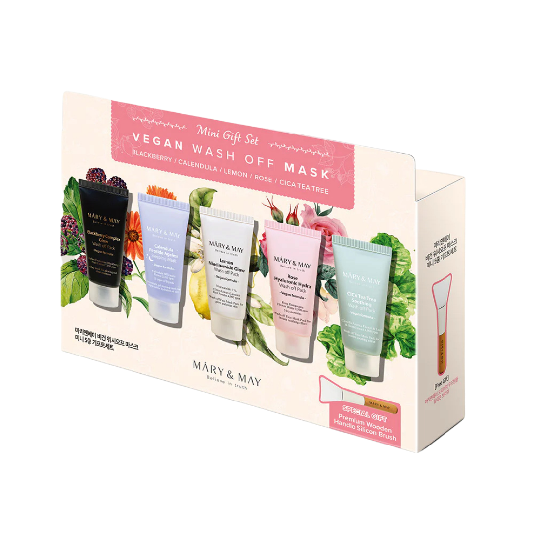 Mary & May Vegan Wash Off Mask Mini Gift Set (30g x5)